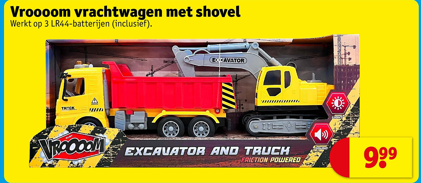 Vroooom vrachtwagen met shovel