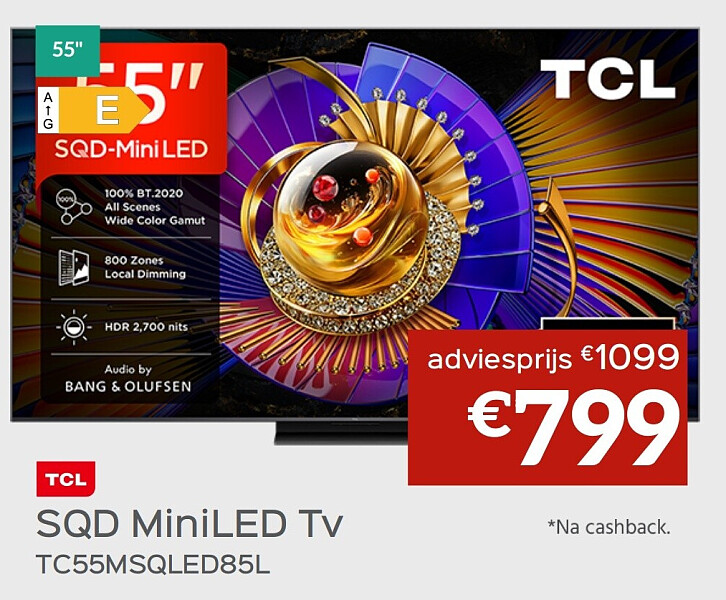 Tcl SQD MiniLED Tv TC55MSQLED85L