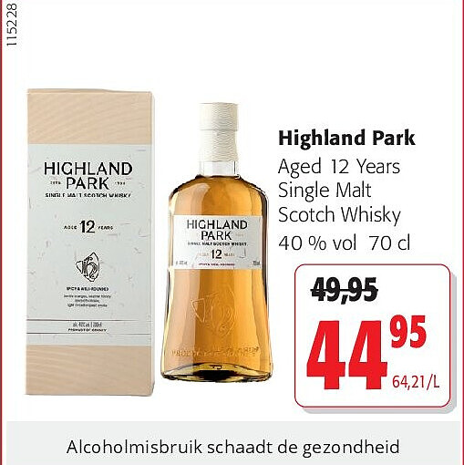 Highland Park Aged 12 Years Single Malt Scotch Whisky 40 % vol 70 cl