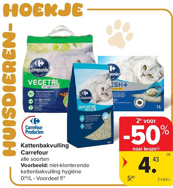 Kattenbakvulling Carrefour