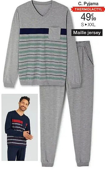 Pyjama Thermolactyl en maille jersey