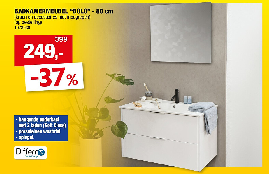 BADKAMERMEUBEL “BOLO” - 80 cm