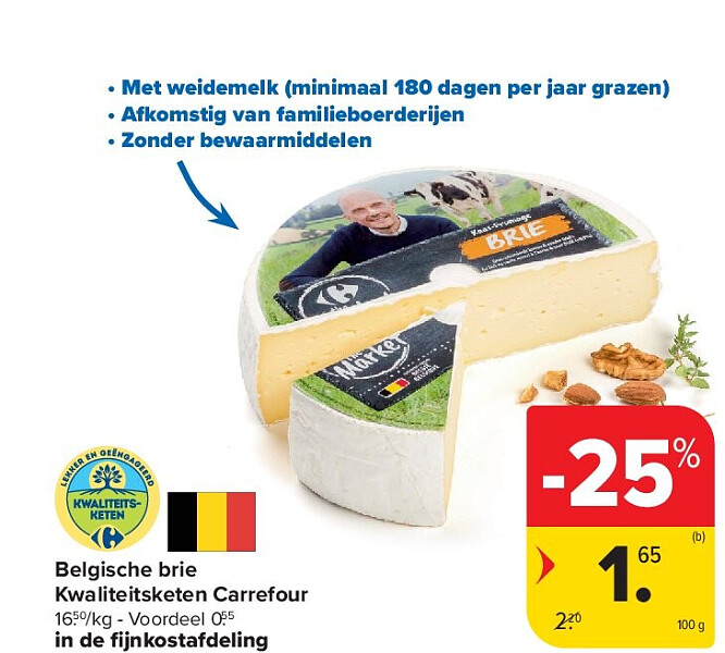 Belgische brie Kwaliteitsketen Carrefour