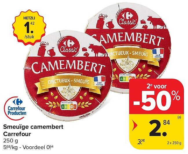Smeuïge camembert Carrefour