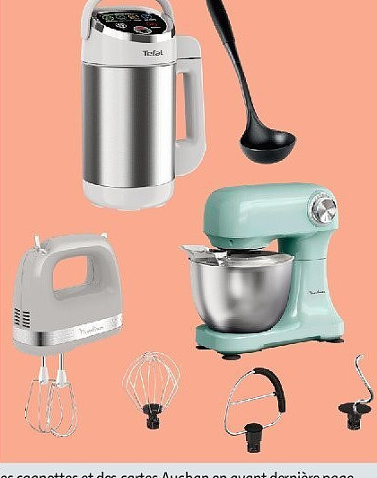 Sélection d'appareils de préparation culinaire Moulinex et Tefal