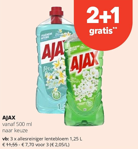AJAX vanaf 500 ml