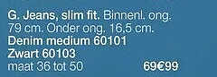 Jeans slim fit – model G