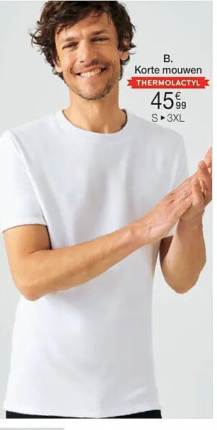 Thermolactyl T-shirt met korte mouwen