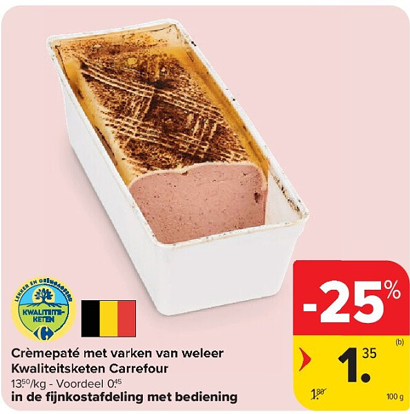 Crèmepaté met varken van weleer Kwaliteitsketen Carrefour