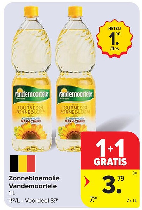 Zonnebloemolie Vandemoortele