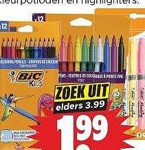 Bic Kids kleurpotloden en viltstiften