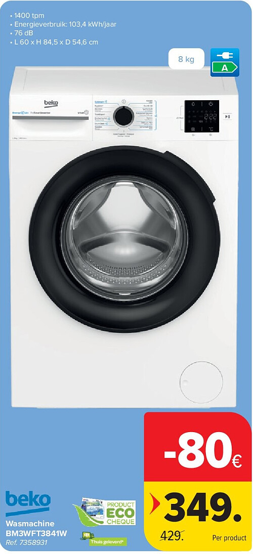Wasmachine BM3WFT3841W