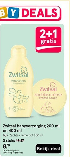 Zwitsal babyverzorging 200 ml en 400 ml