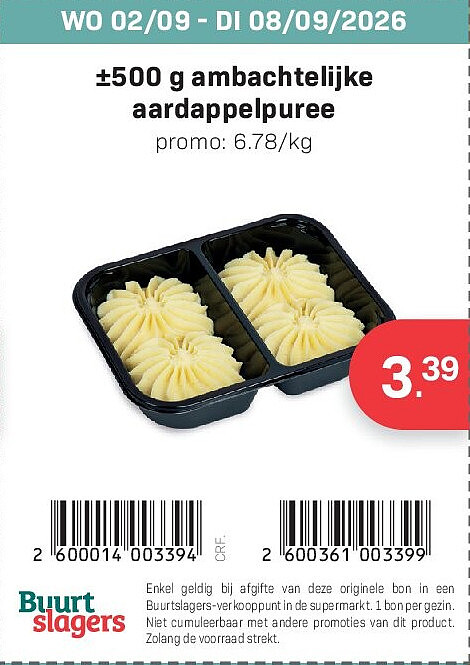 ±500 g ambachtelijke aardappelpuree