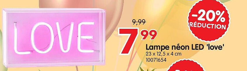 Lampe néon LED 'love'