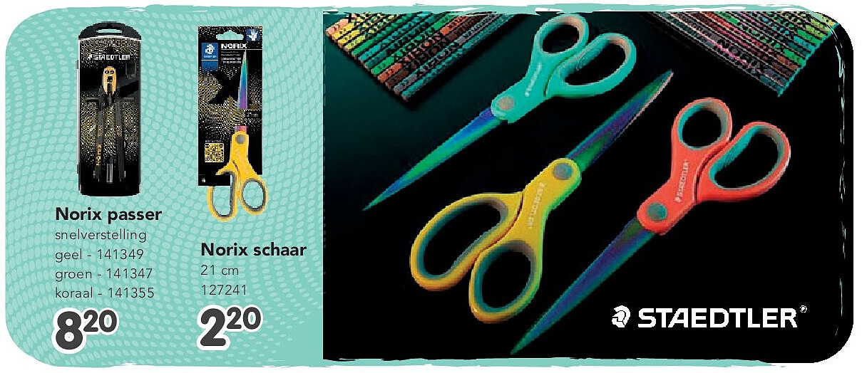 Norix passer snelverstelling geel - 141349 groen - 141347 koraal - 141355