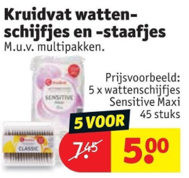 Kruidvat wattenschijfjes en -staafjes
