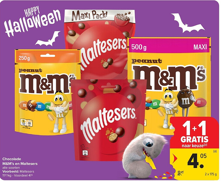 Chocolade M&M’s en Maltesers