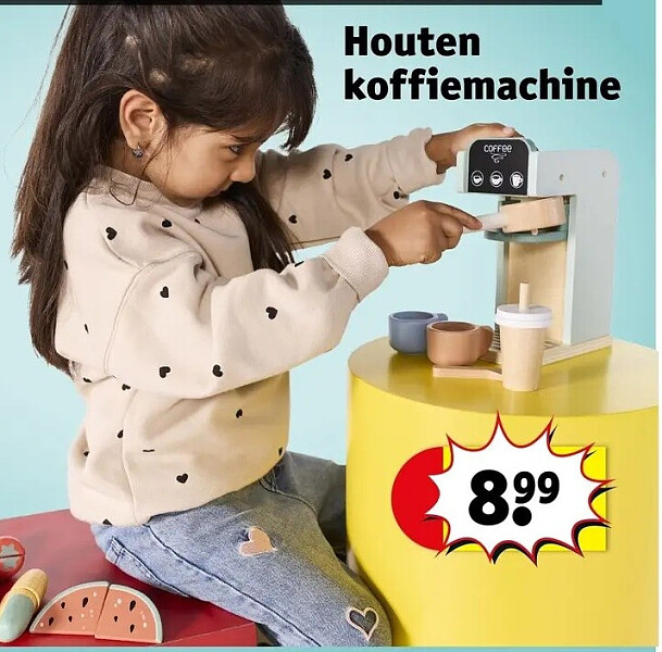 Houten koffiemachine