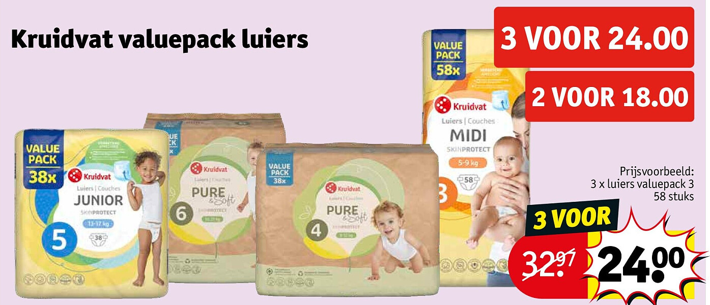Kruidvat valuepack luiers