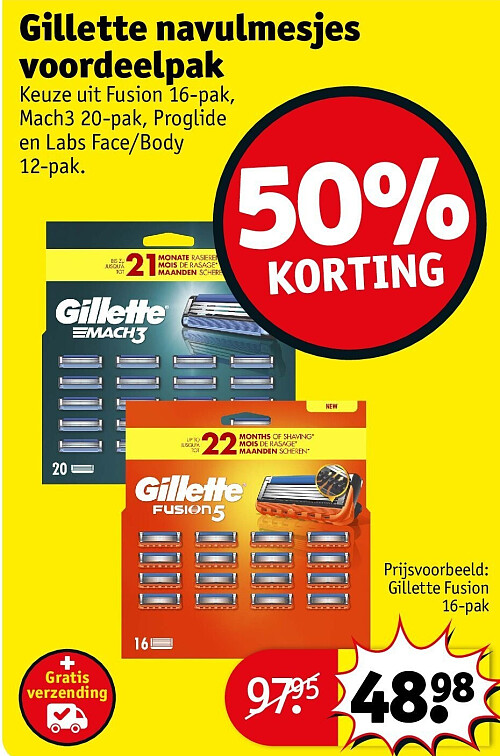 Gillette navulmesjes voordeelpak