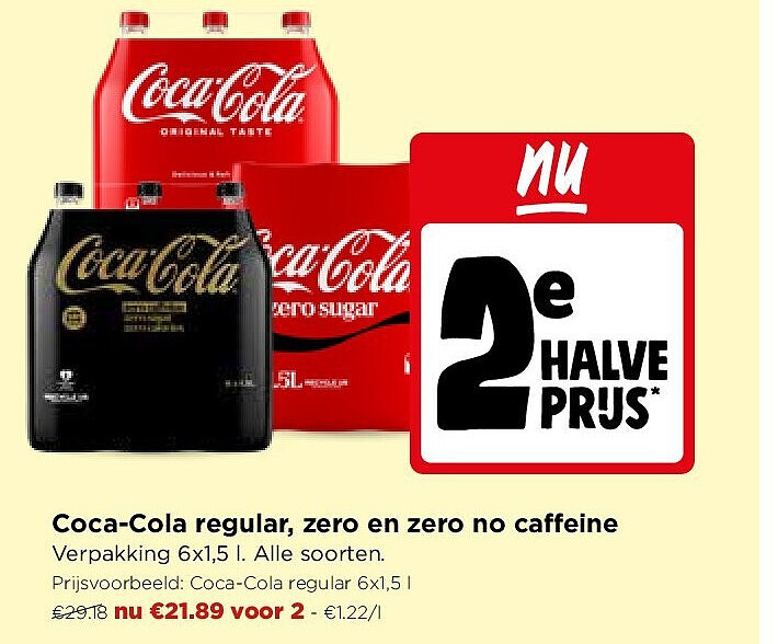 Coca-Cola regular, zero en zero no caffeine