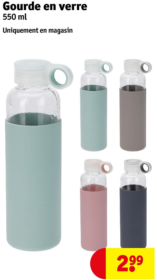 Gourde en verre 550 ml