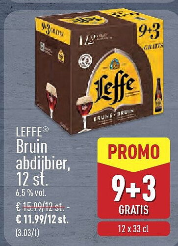 Bruin abdijbier, 12st.