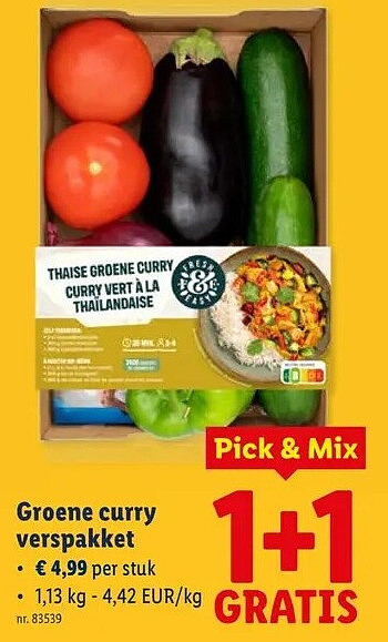 Groene curry verspakket