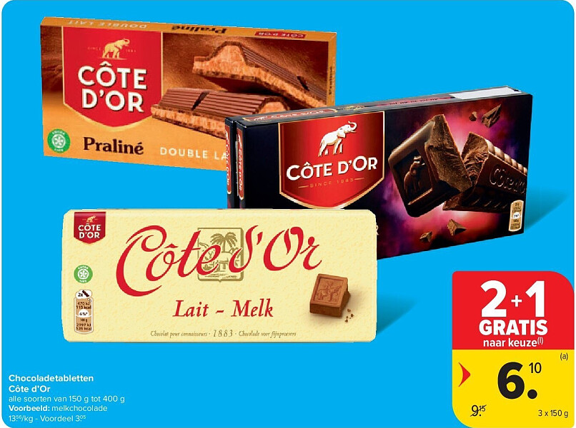 Chocoladetabletten Côte d’Or