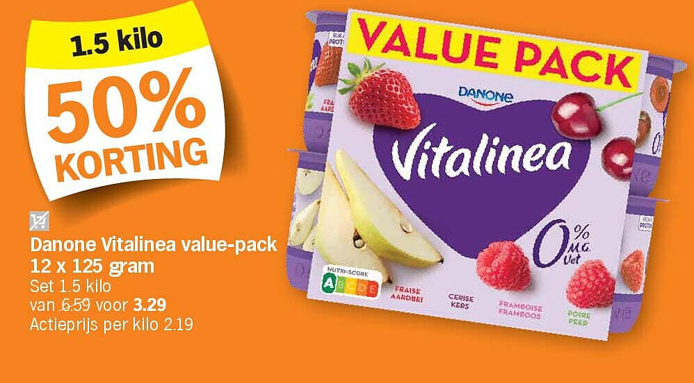 Danone Vitalinea value-pack 12 x 125 gram