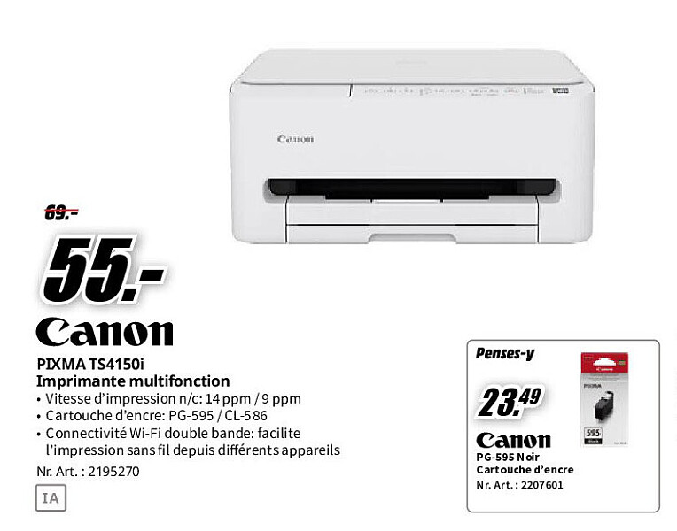 Canon PIXMA TS4150i Imprimante multifonction