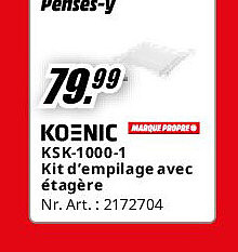 KSK-1000-1 Kit d’empilage avec étagère