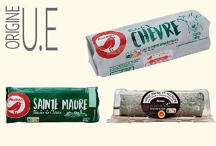 Bûches de chèvre Auchan