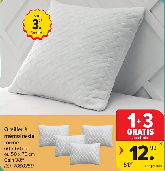Oreiller à mémoire de forme