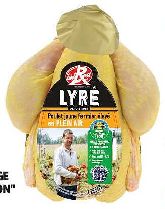 Poulet fermier Lyré Label Rouge Filière Auchan "Cultivons le bon"