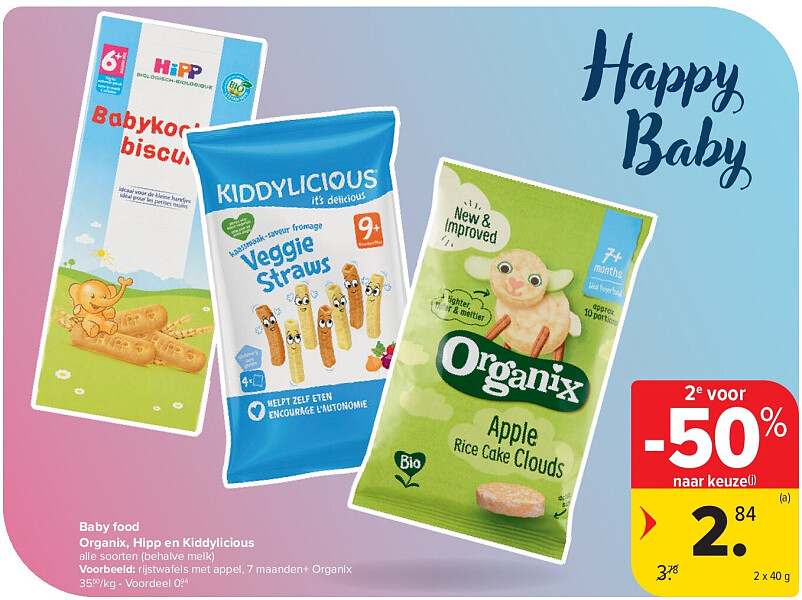 Baby food Organix, Hipp en Kiddylicious