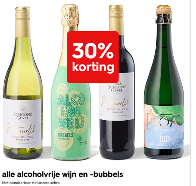 alle alcoholvrije wijn en -bubbels