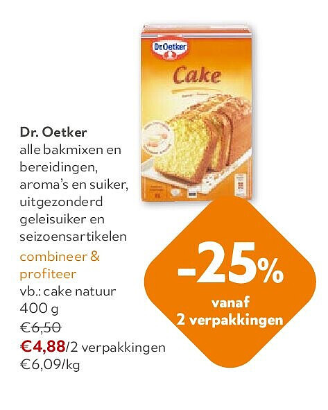 Dr. Oetker cake natuur 400 g