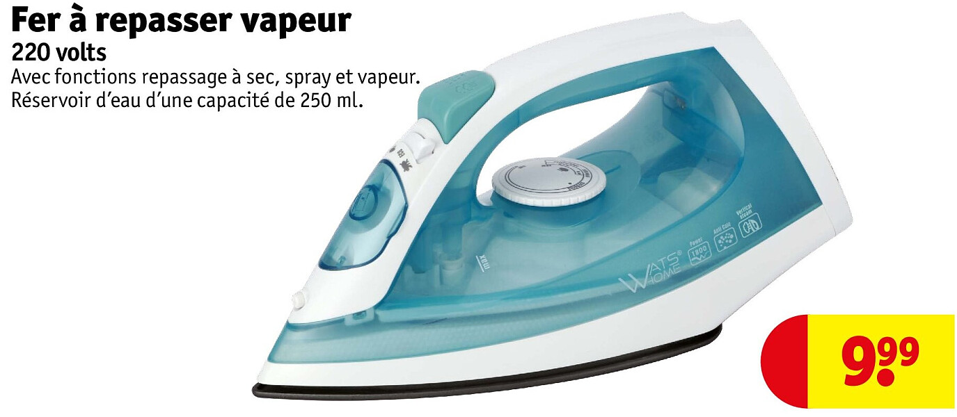 Fer à repasser vapeur 220 volts
