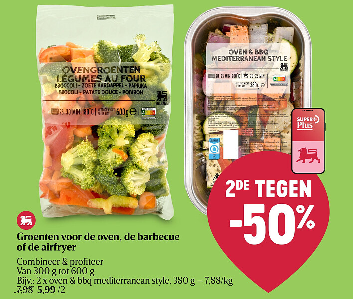Groenten voor de oven, de barbecue of de airfryer