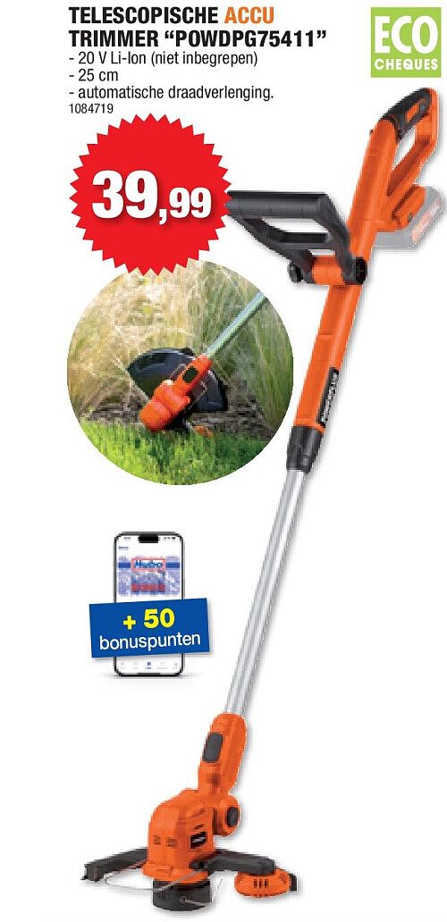 TELESCOPISCHE ACCU TRIMMER “POWDPG75411”