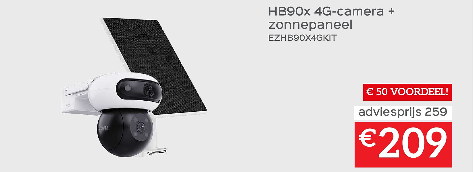 HB90x 4G-camera + zonnepaneel EZHB90X4GKIT
