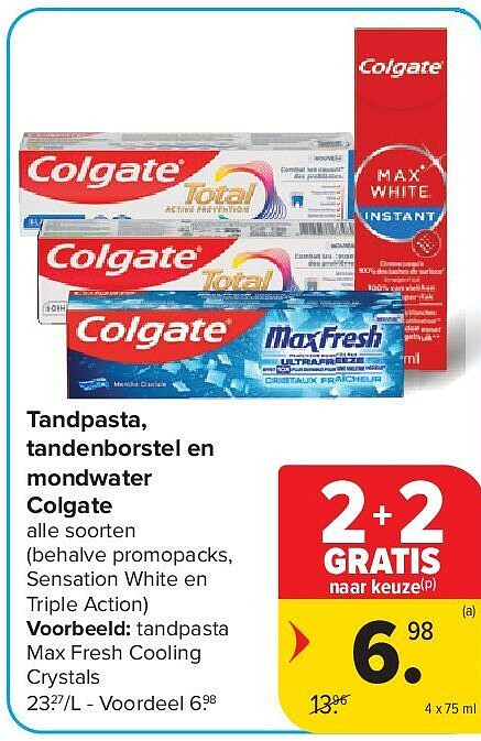 Tandpasta, tandenborstel en mondwater Colgate