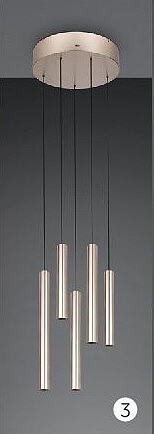 HANGLAMP [ 3 ] 5 LAMPEN ROND