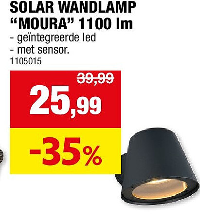 SOLAR WANDLAMP “MOURA” 1100 lm