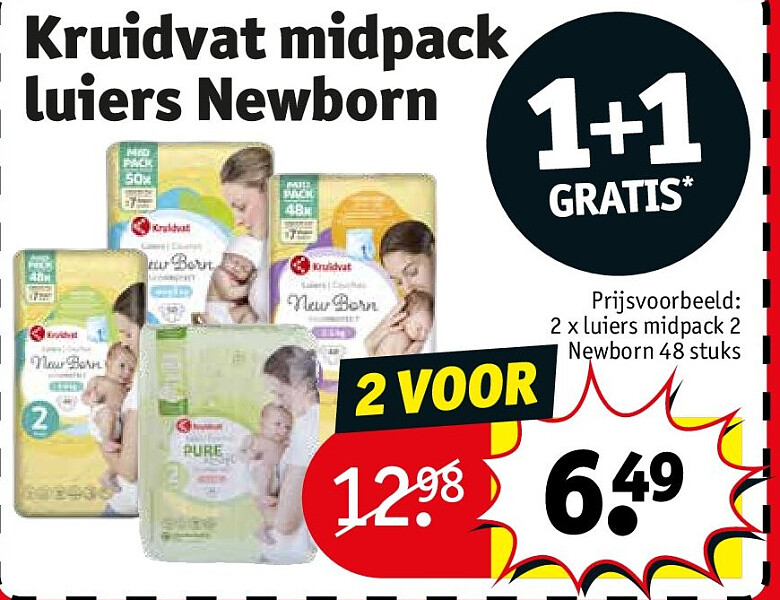 Kruidvat midpack luiers Newborn