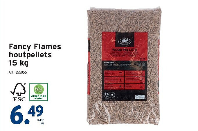 Fancy Flames houtpellets 15 kg