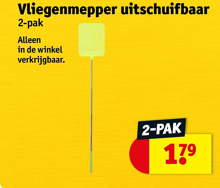 Vliegenmepper uitschuifbaar