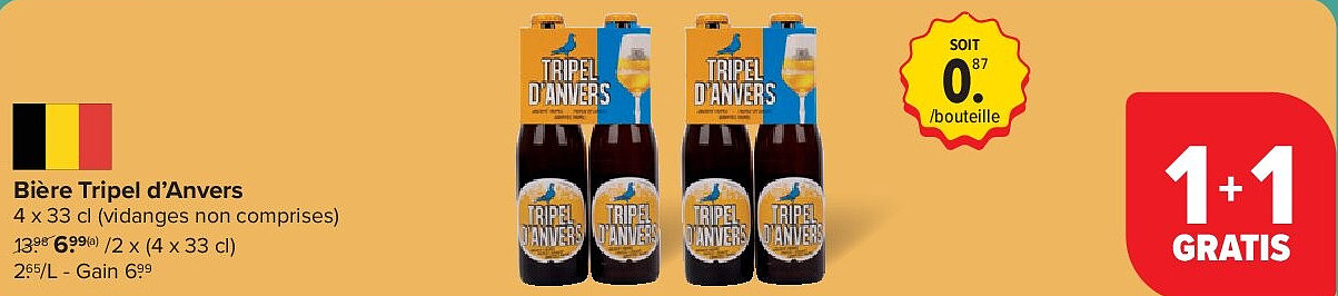 Bière Tripel d’Anvers 2 x (4 x 33 cl)